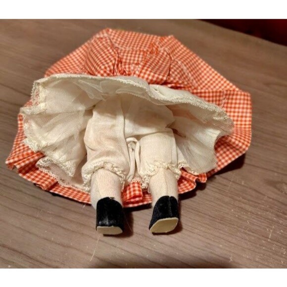 Vintage 1965 Madame Alexander McGuffey Ana Doll Blonde Red Gingham 8 Inch - Picture 8 of 8